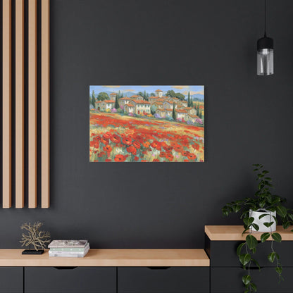 Tableau Coquelicots de Provence - Lumière de Juillet - format XXL pièce de réception