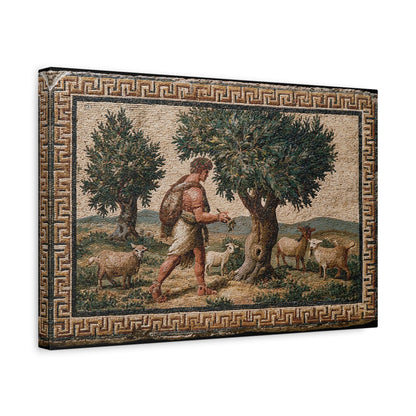 Tableau en Mosaïque Pompéi Pastorale - Mémoire Romaine - ambiance chambre adolescent
