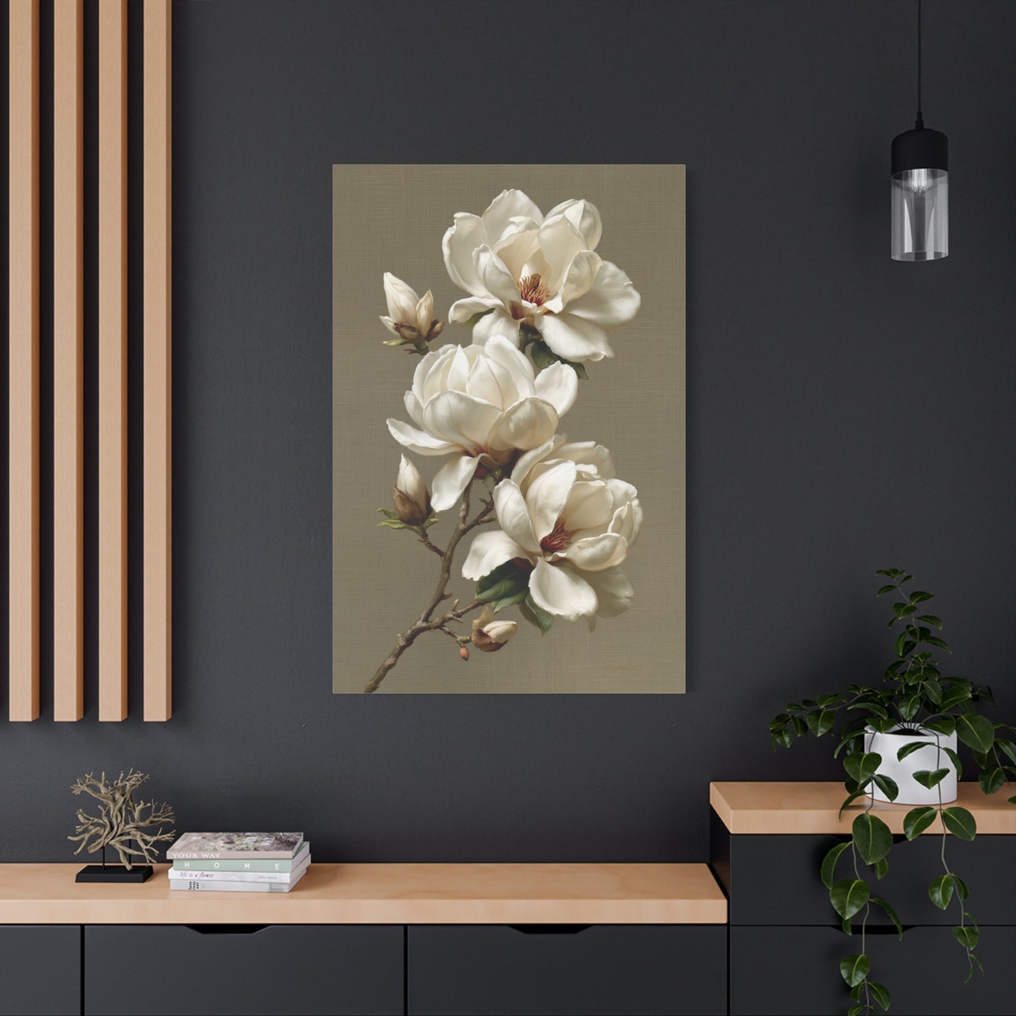 Tableau Beige Blanc - Magnolia