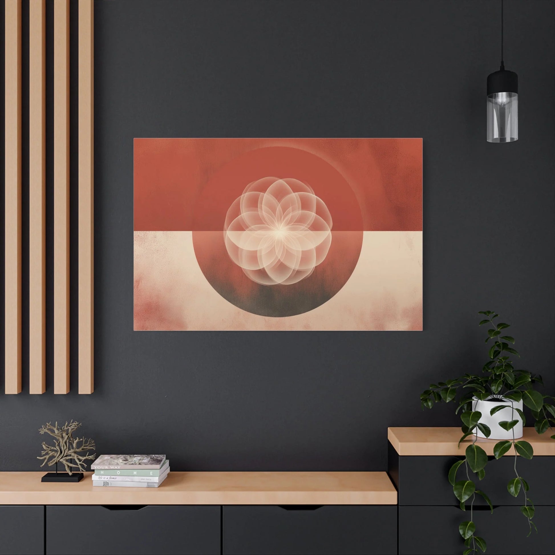 Tableau Mandala Géométrique Terracotta - Fleur de Vie — Art Virtuoso