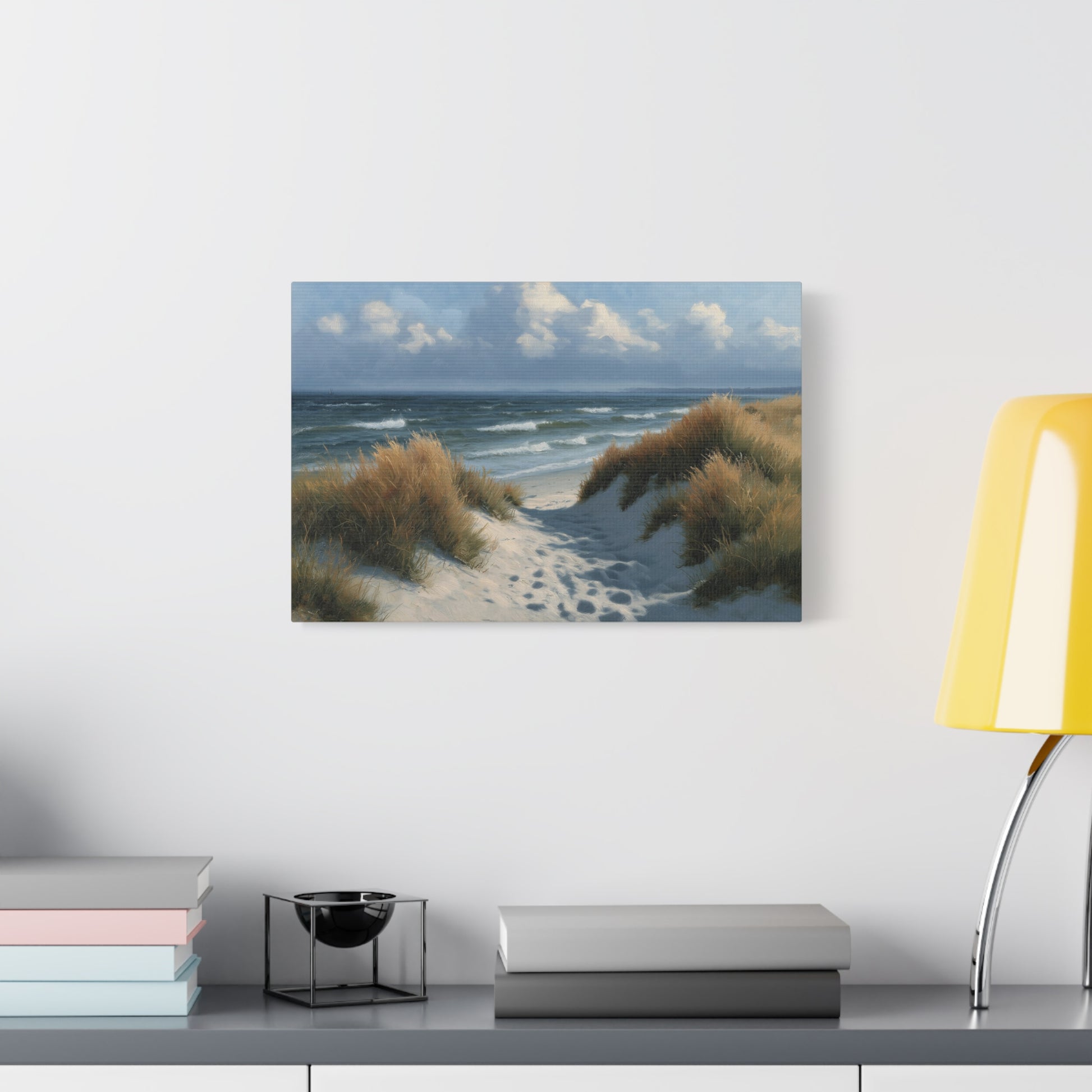 Dunes grises avec oyats et chemin de sable vers la mer du Nord - Art Virtuoso - vue 7/20