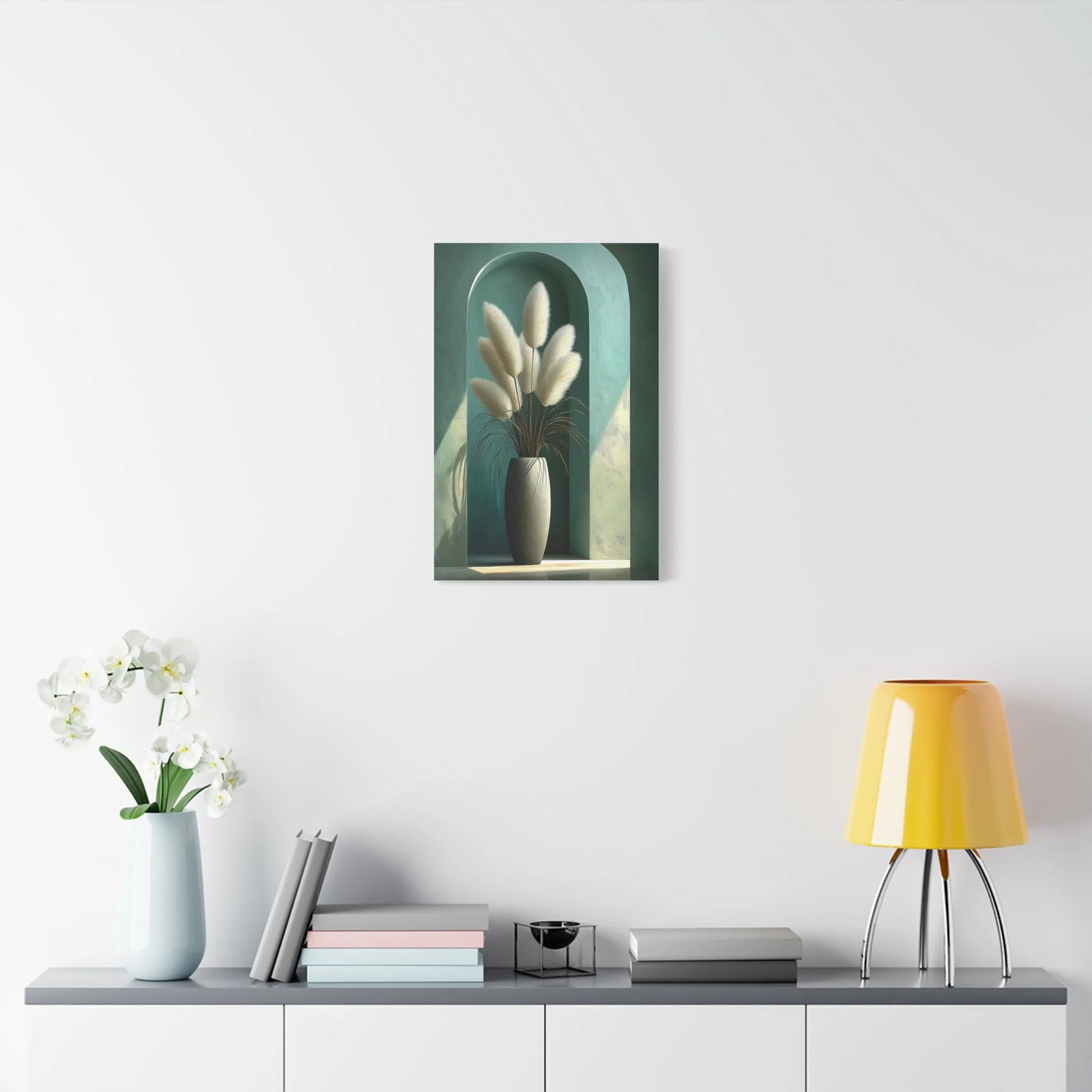 Tableau Pampas vert sauge esprit riad modernisé