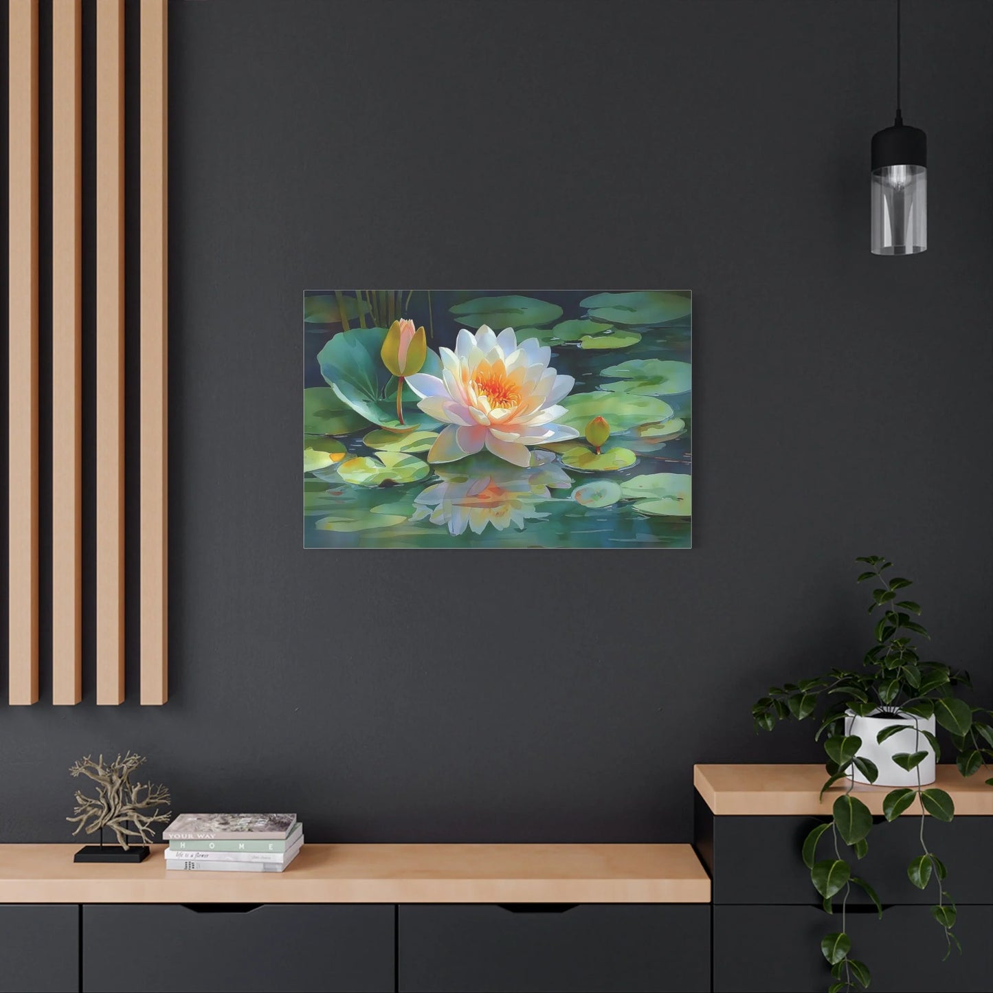 Tableau Lotus atmosphère pureté bouddhiste