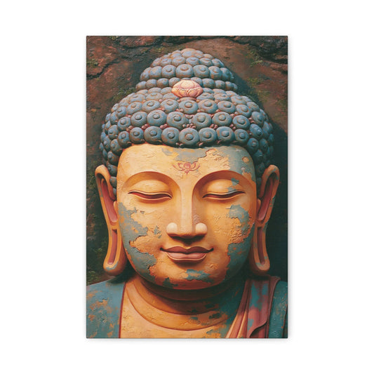 Tableau Tête de Bouddha - Sérénité de Pierre Patinée
