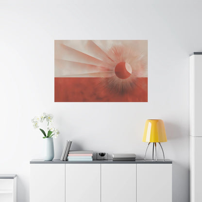 Tableau décoration murale terracotta — éventail format horizontal