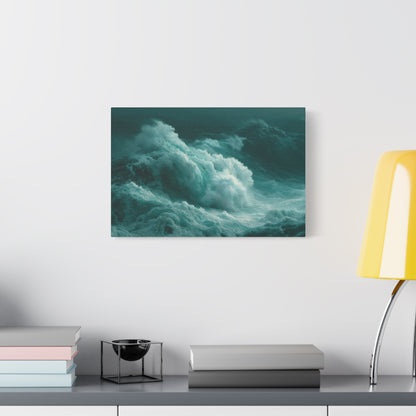 Vague monumentale bleue avec grand mur d ecume blanche - Art Virtuoso - vue 7/20