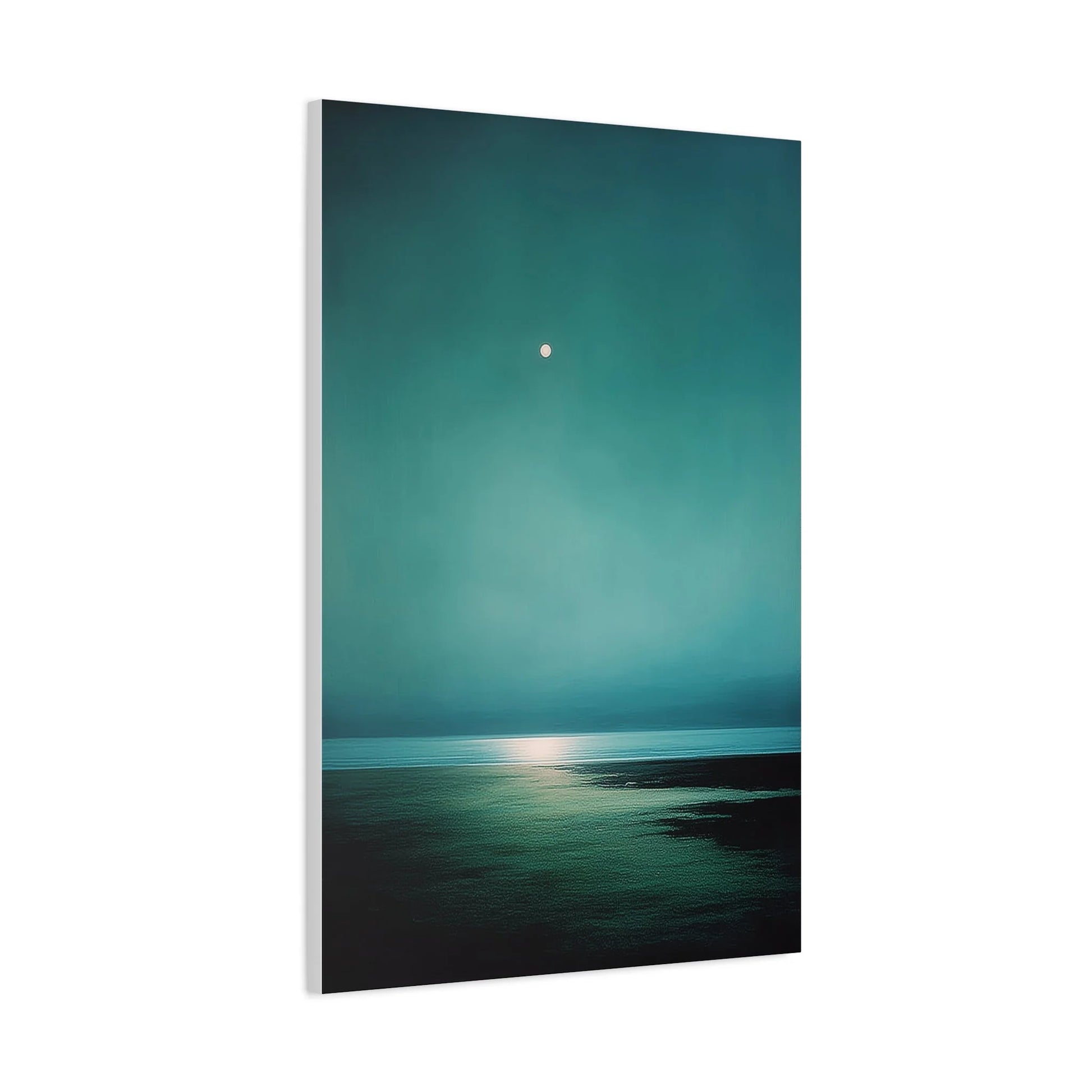 Tableau Clair de lune vert sauge châssis bois 3,81 cm