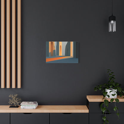 Grand Tableau Beige Or Portique Soleil
