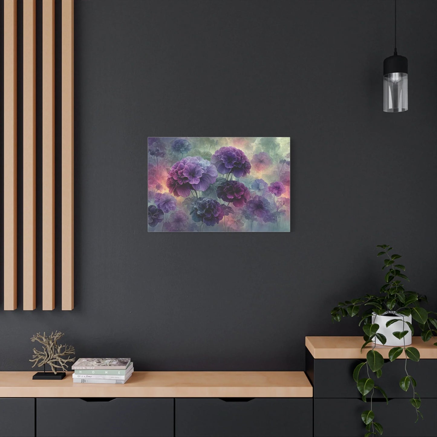 Tableau Hortensia sur toile de coton 470 g/m²
