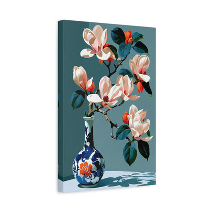 Tableau Nature Morte Magnolia Japonais - Branche en Silence - ambiance chambre adolescent