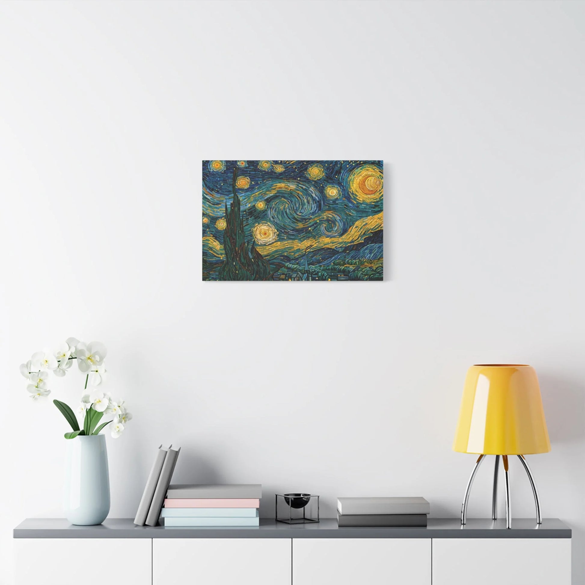 Tableau en Mosaïque Ciel Étoilé Tourbillon - Nuit de Tesselles - ambiance chambre adulte
