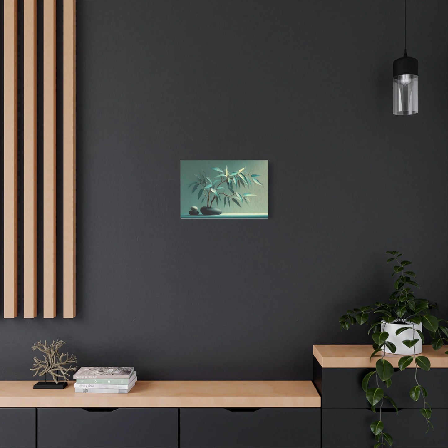 Tableau Zen vert sauge studio de yoga
