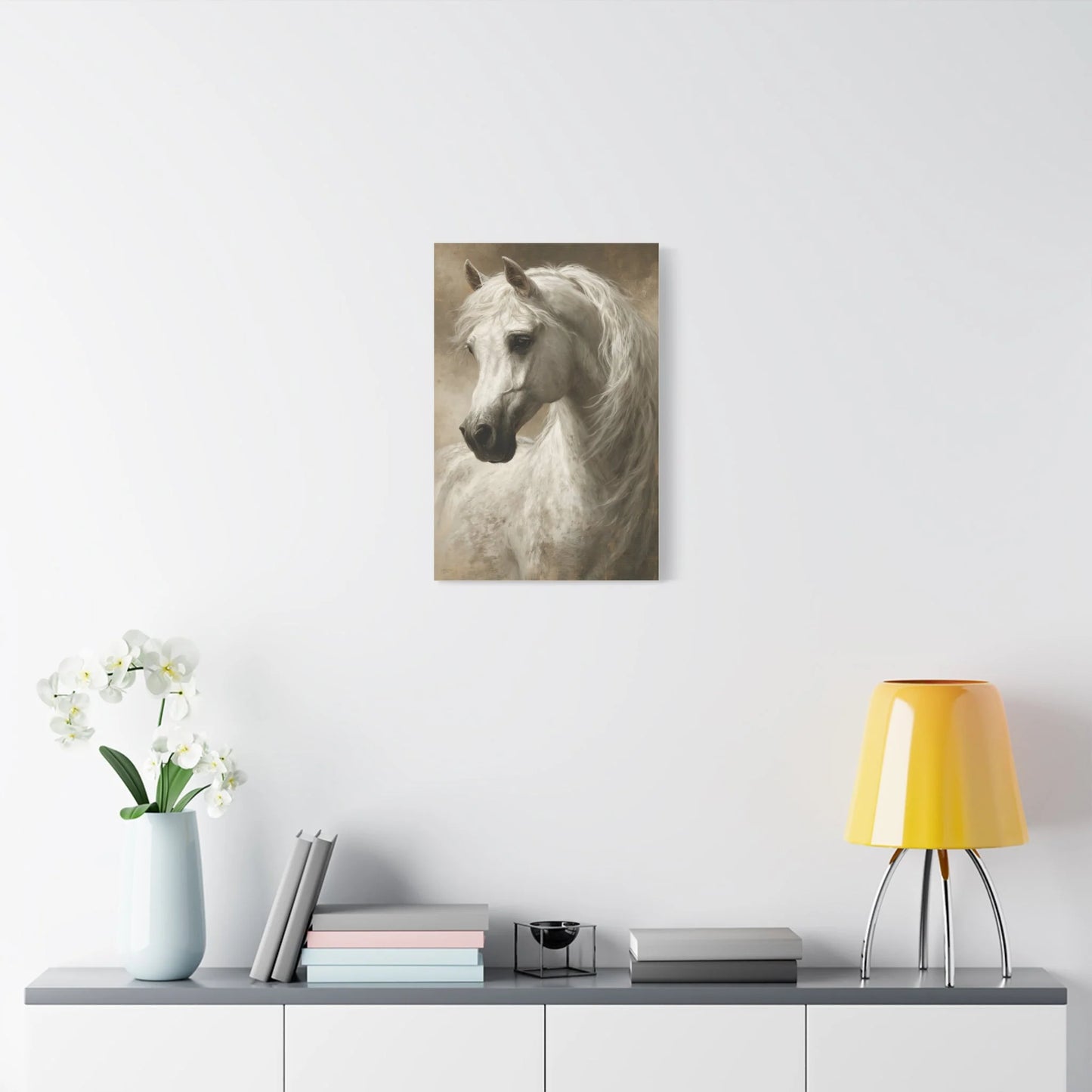 Ambiance désert saharien - tableau cheval arabe