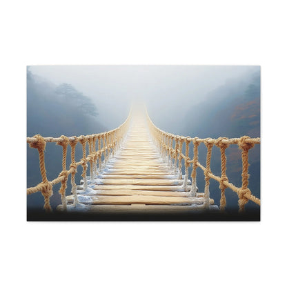 Tableau Pont de corde brouillard laiteux beige