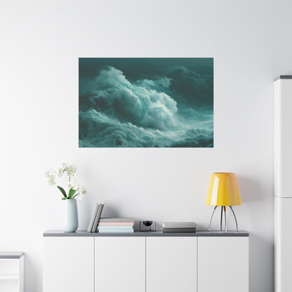 Vague monumentale bleue avec grand mur d ecume blanche - Art Virtuoso - vue 19/20