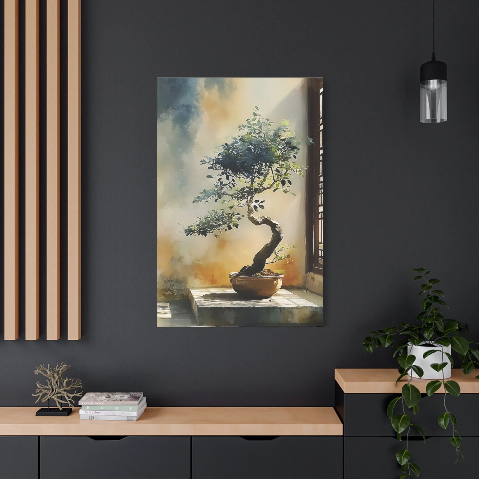 Tableau Bonsaï Zen - Lumière du Matin — Art Virtuoso