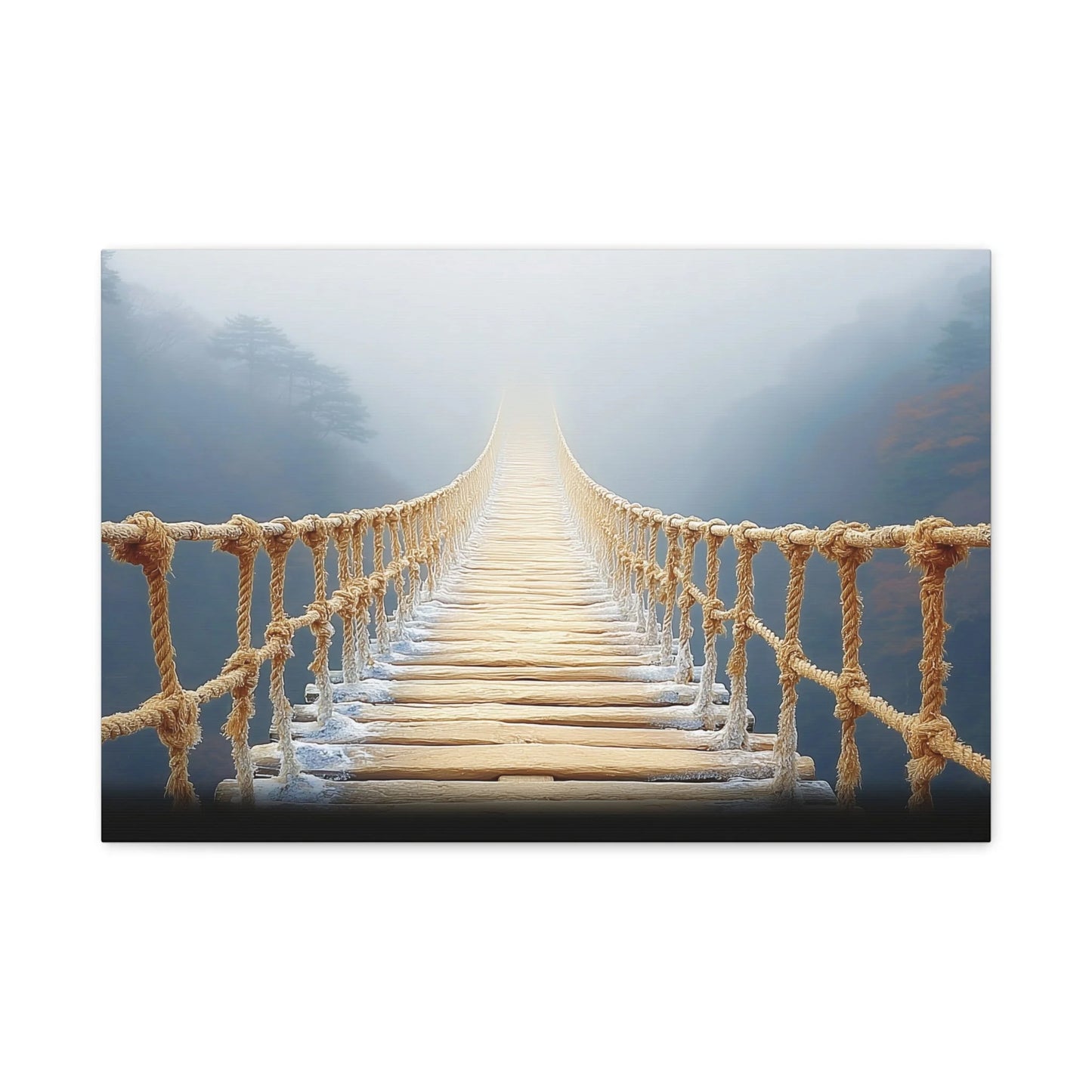 Tableau Pont brume zen — vue de face