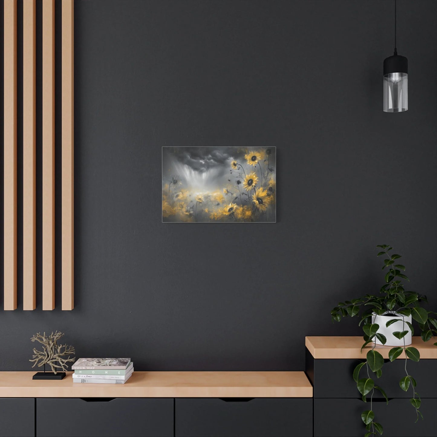 Tableau Détail des cœurs noirs des tournesols