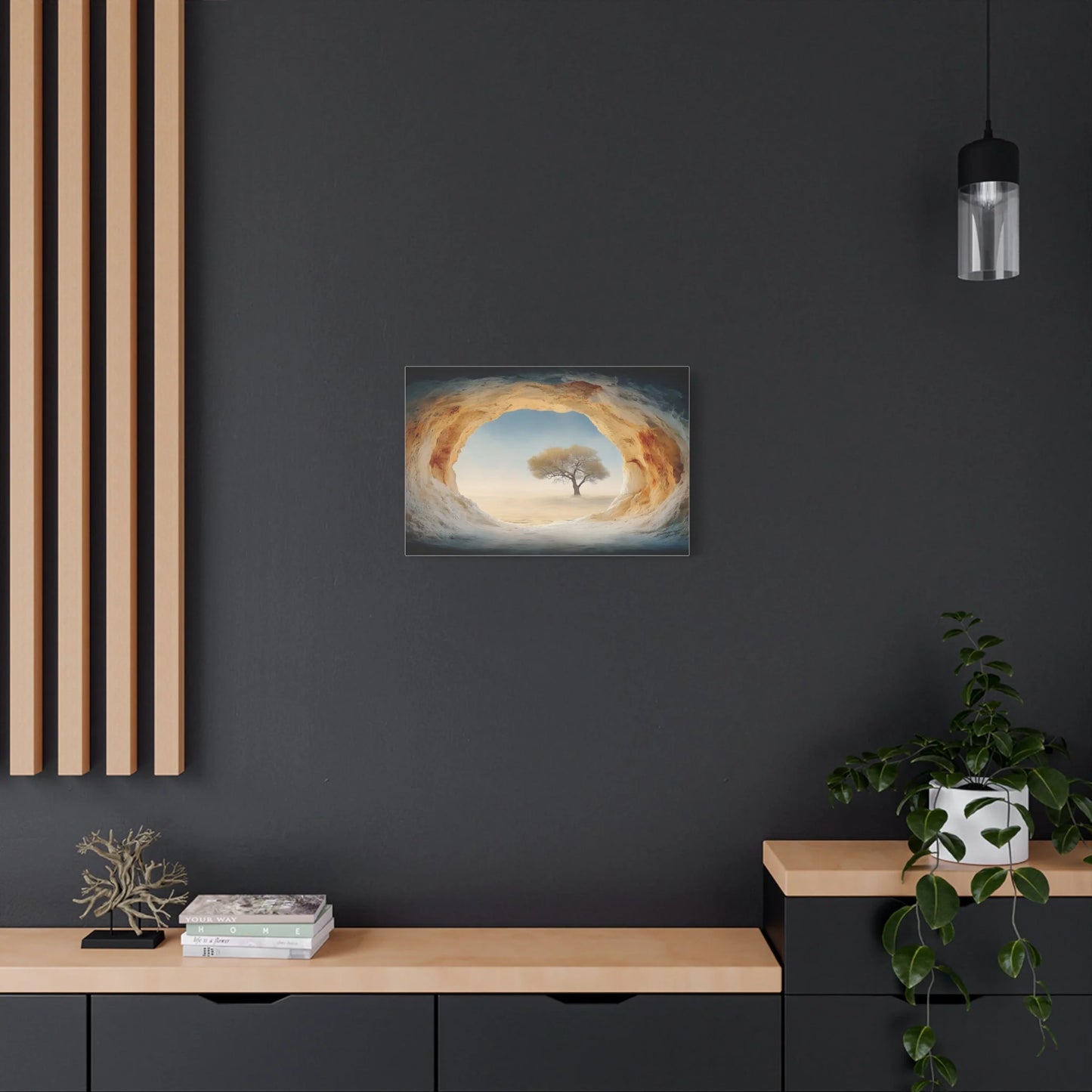 Tableau Détail de la voûte calcaire ocre