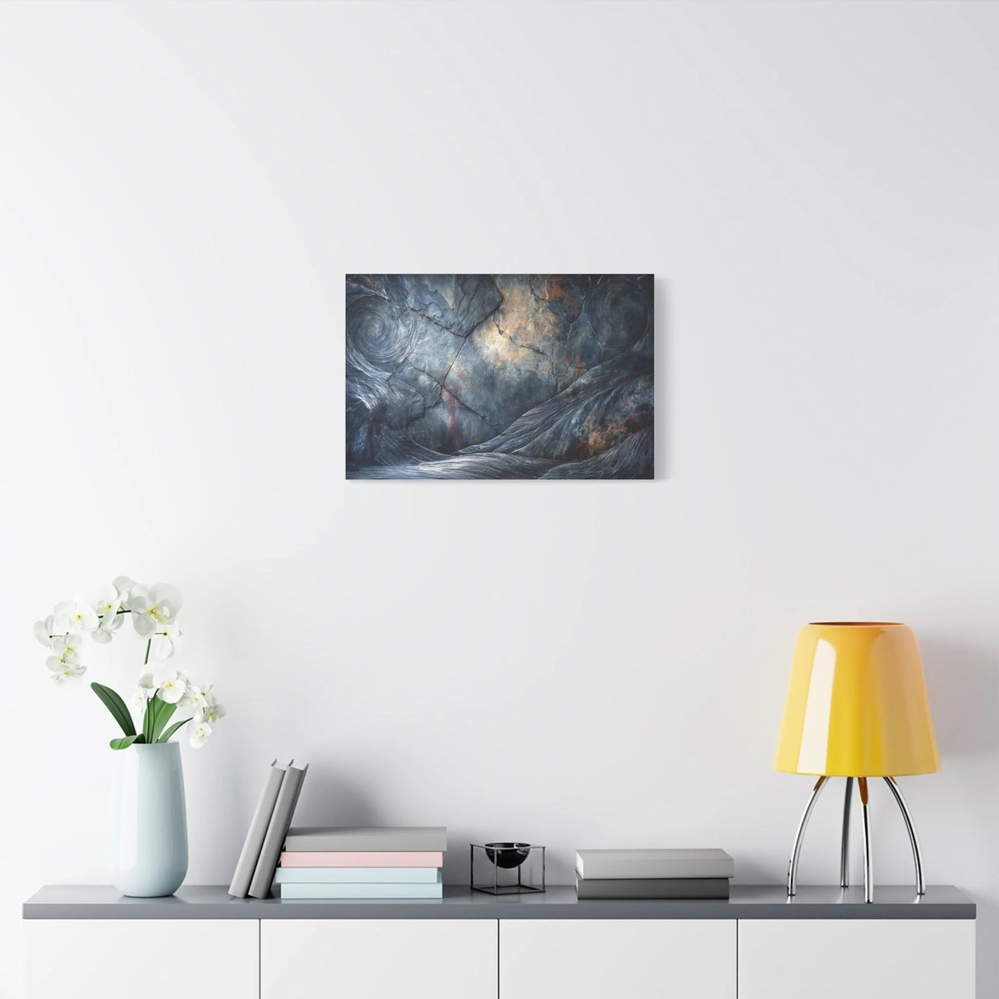 Tableau Anthracite esprit photographie minérale macro