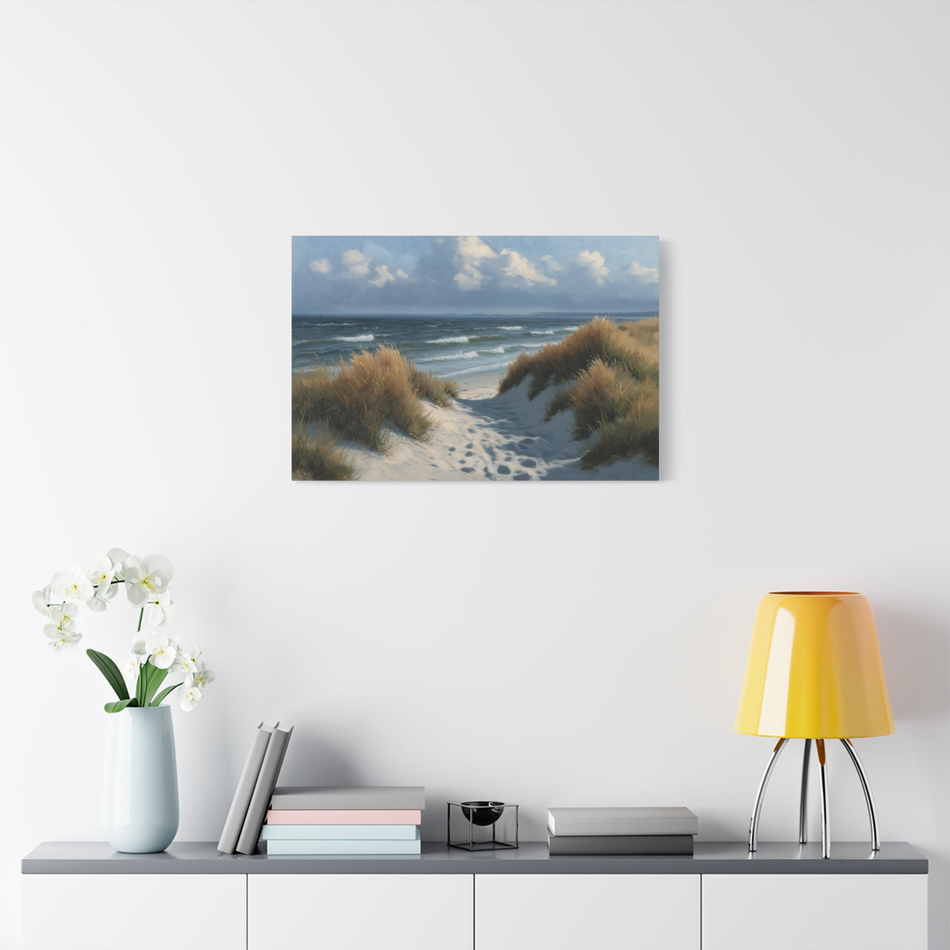 Dunes grises avec oyats et chemin de sable vers la mer du Nord - Art Virtuoso - vue 13/20