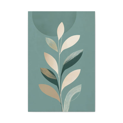 Tableau Tige stylisée vert sauge minimaliste
