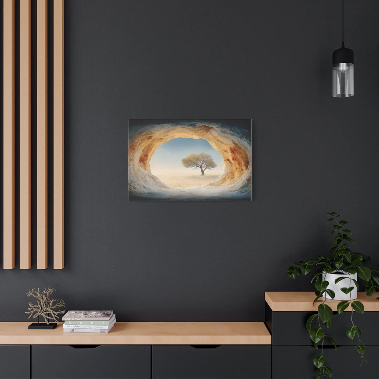 Tableau Grotte sur toile de coton 470 g/m²