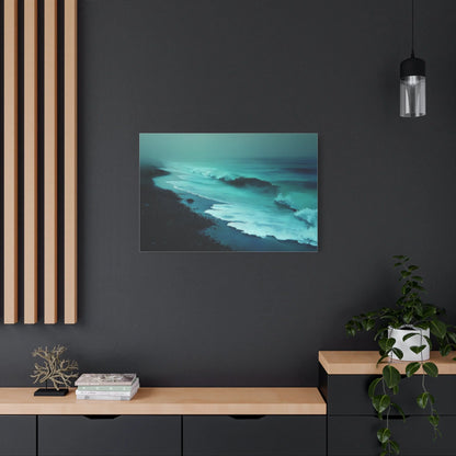 Tableau Vague vert sauge atmosphère écossaise