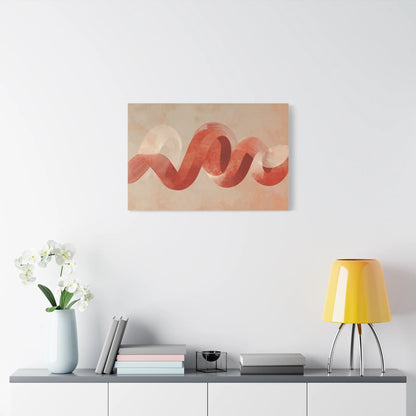 Tableau mural ruban terracotta — ambiance contemplative