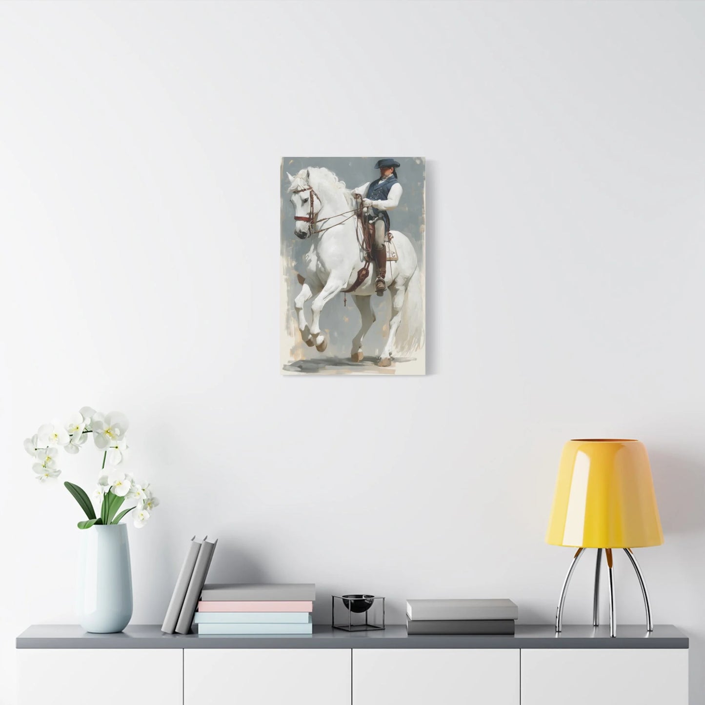 Ambiance classique - tableau cheval Andalou