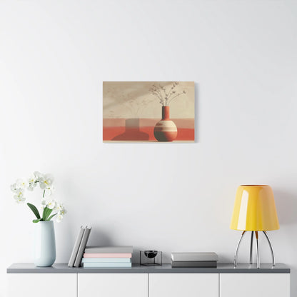 Tableau décoration murale vase dans un salon contemporain