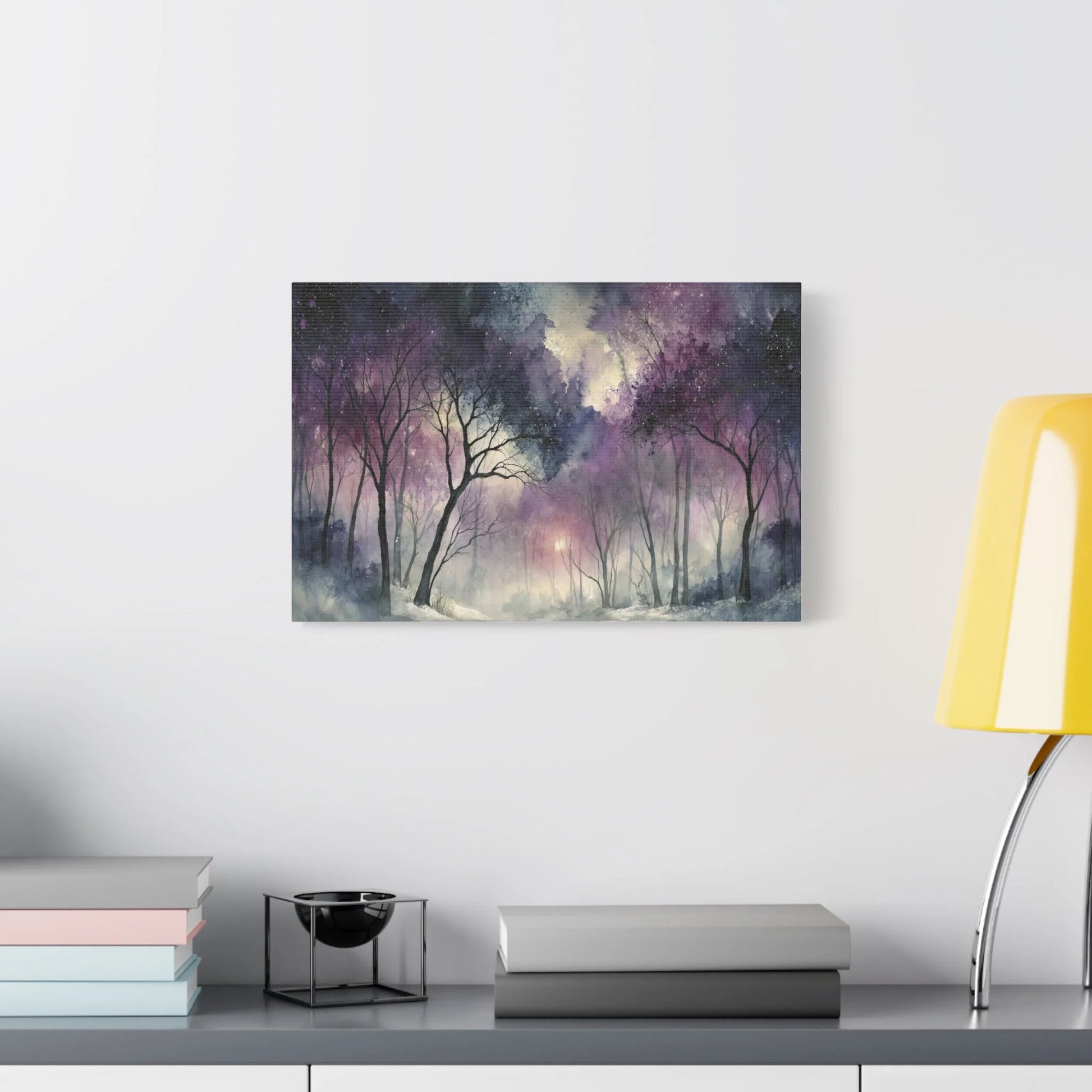Tableau Forêt violette dans un hall d'hôtel