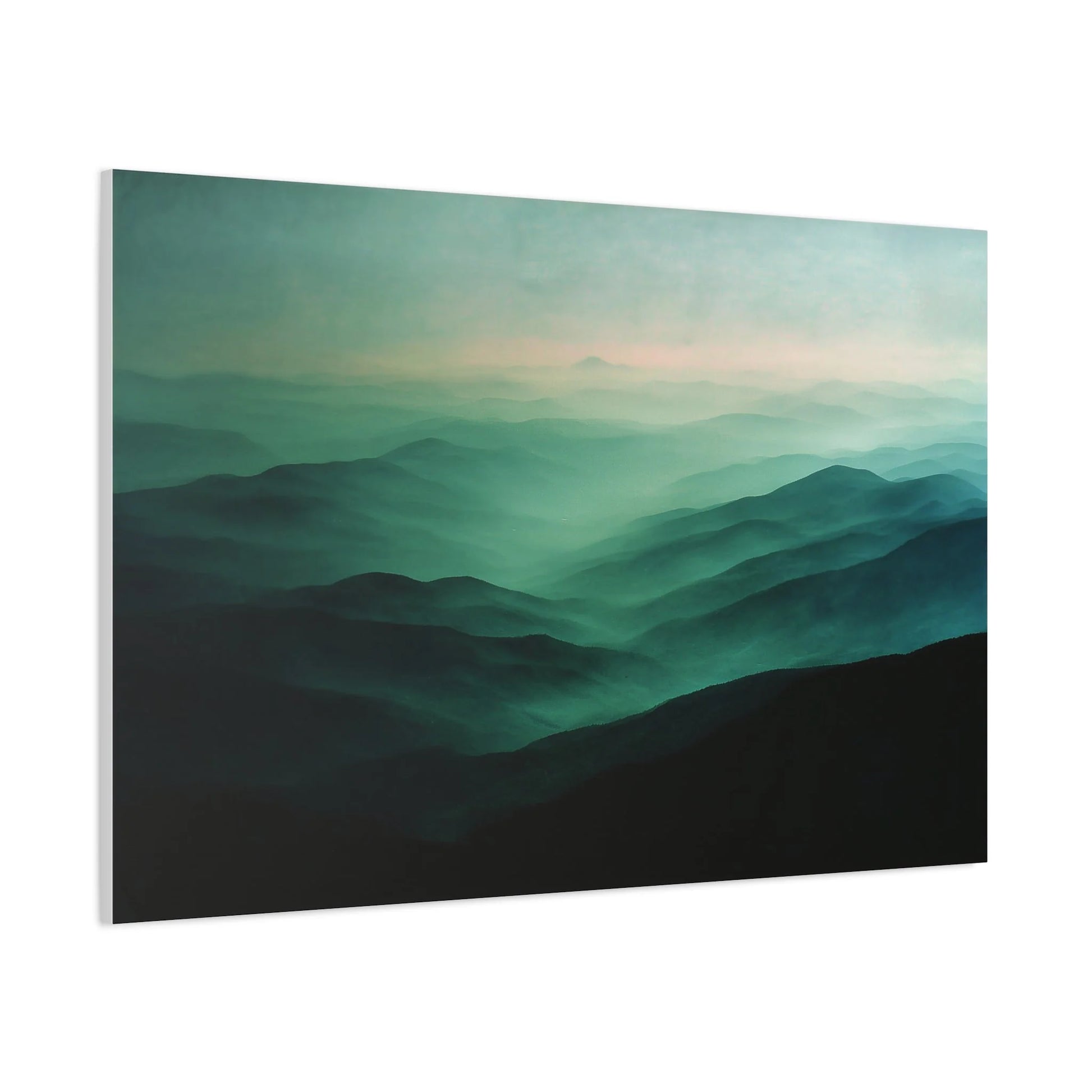 Tableau Collines vert sauge esprit peinture romantique anglaise