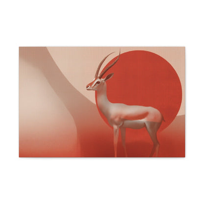Tableau gazelle stylisée terracotta — vue principale