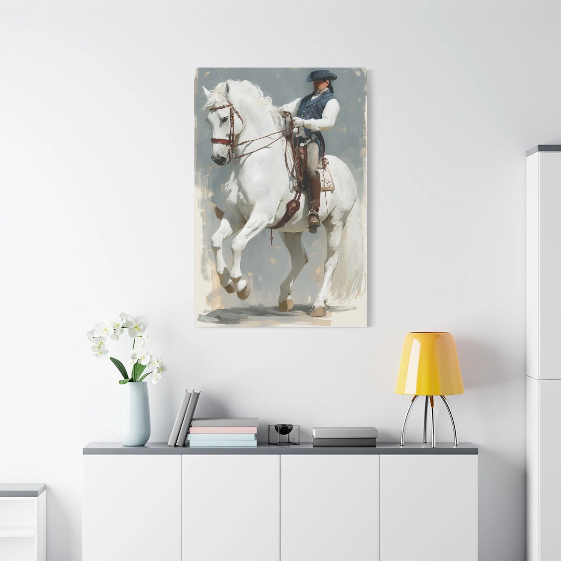 Palette blanc Lipizzaner bleu marine brun cognac