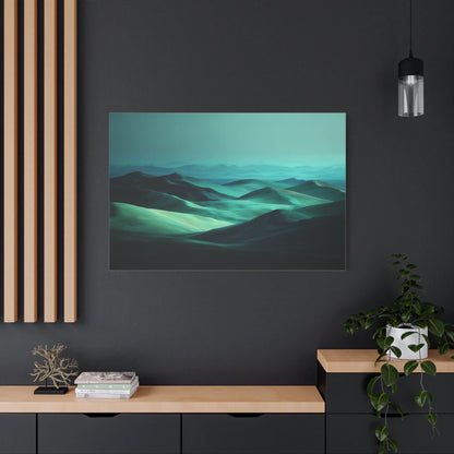 Tableau Dunes Vert Sauge - Houle Minérale — Art Virtuoso