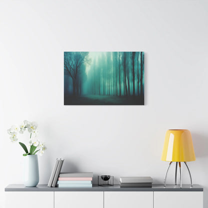 Tableau Forêt vert sauge format horizontal fenêtre ouverte