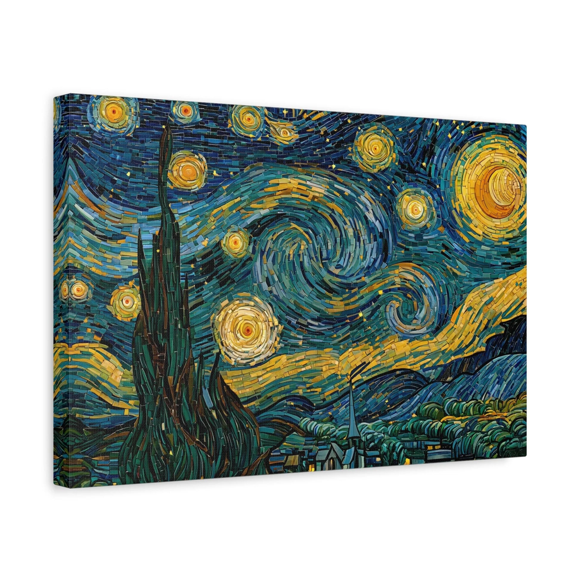Tableau en Mosaïque Ciel Étoilé Tourbillon - Nuit de Tesselles - ambiance chambre adolescent