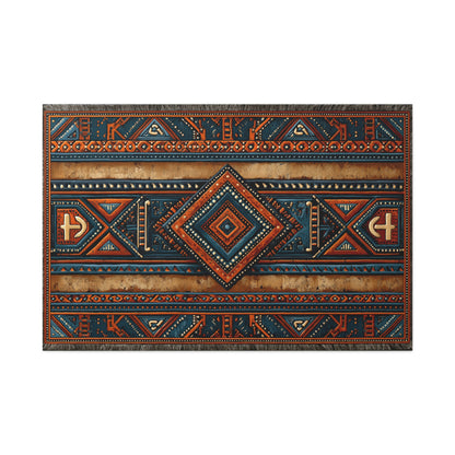 Tableau Africain Kente Géométrique - format XXL - Art Virtuoso