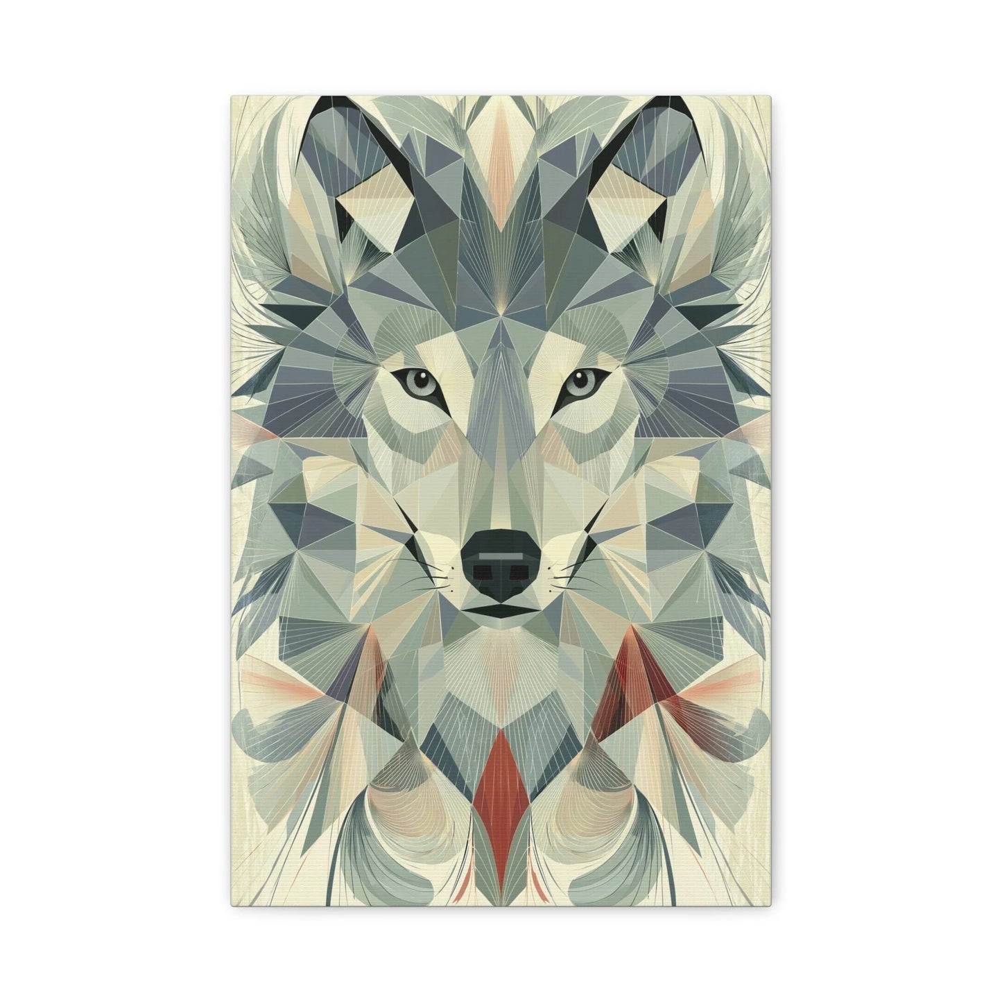 Tableau Loup Low Poly - Minimalisme Scandinave