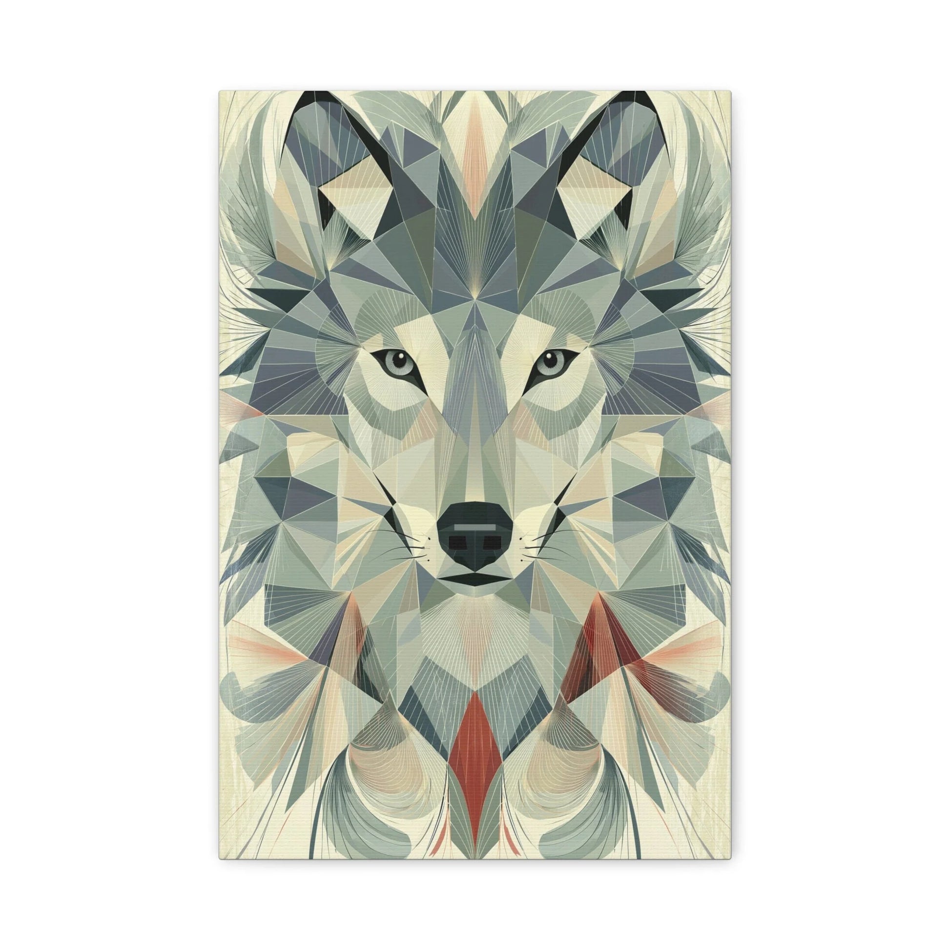 Tableau Loup Low Poly - Minimalisme Scandinave