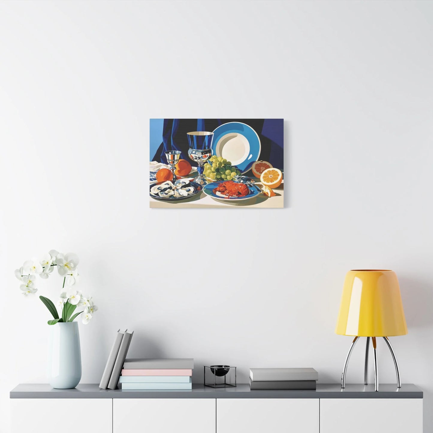 Tableau Nature Morte Flamande - Abondance du Nord - ambiance chambre adulte