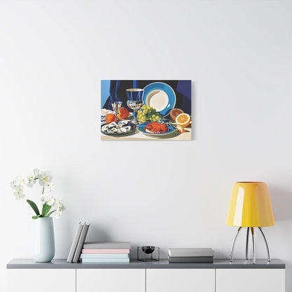 Tableau Nature Morte Flamande - Abondance du Nord - ambiance chambre adulte