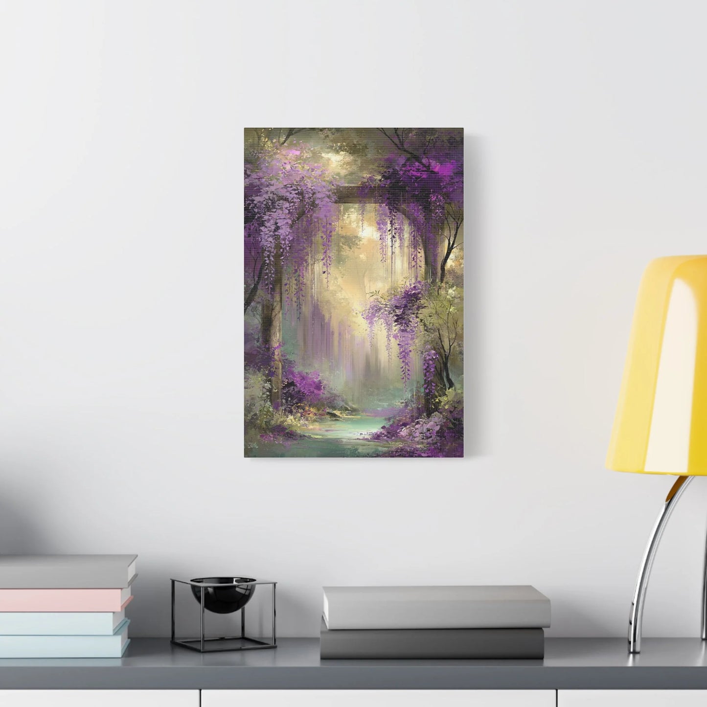 Tableau Glycine violet dans une chambre romantique