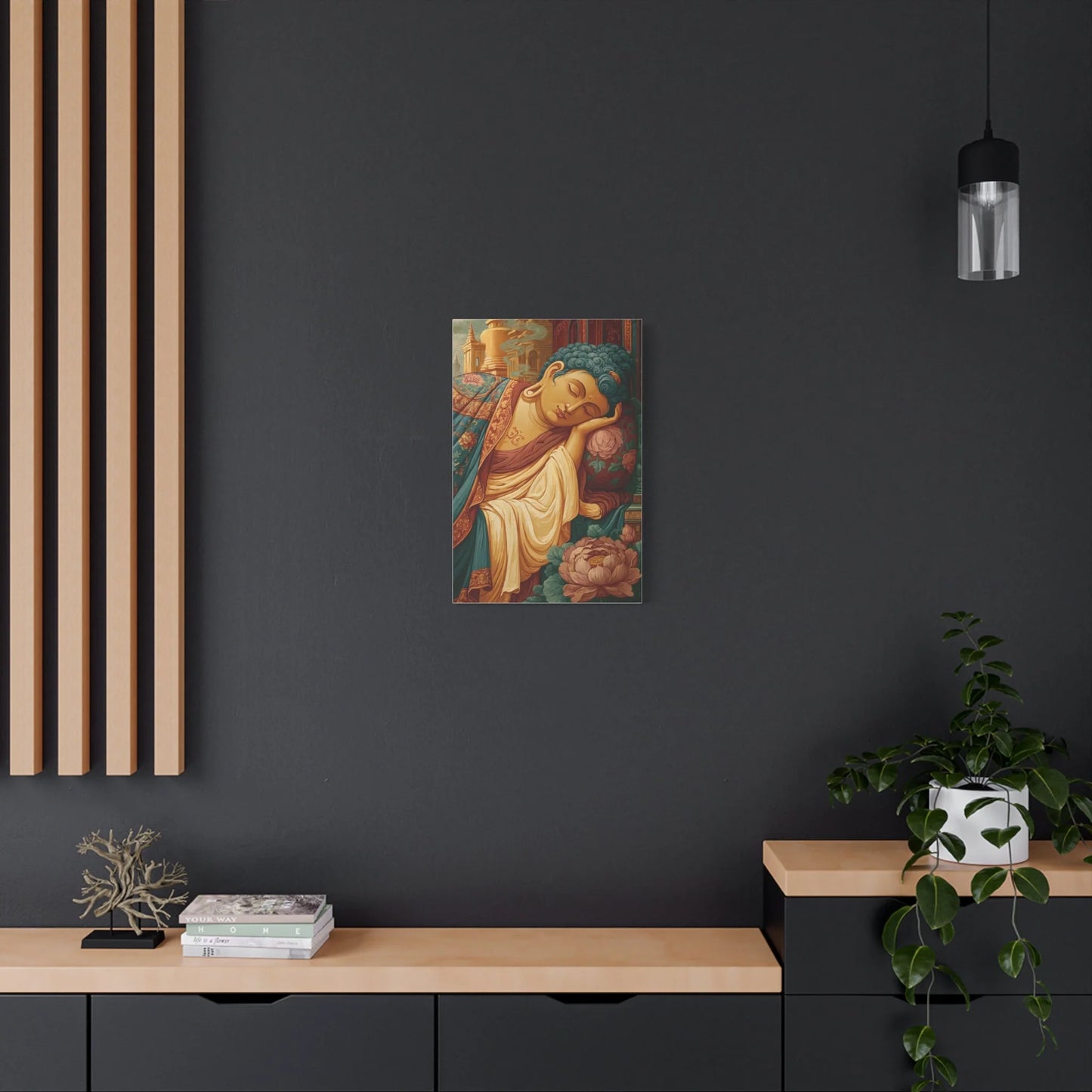 Tableau Bouddha Couché - Paix du Parinirvāna - décor pièce à vivre lumineuse