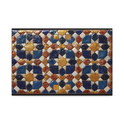 Tableau en Mosaïque Alhambra Bleu - Jardin de Zellige
