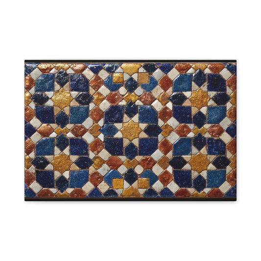 Tableau en Mosaïque Alhambra Bleu - Jardin de Zellige