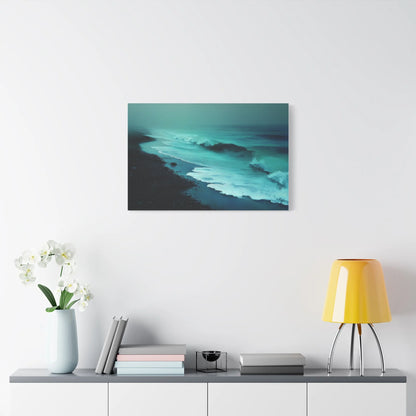 Tableau Mer vert sauge format horizontal ouverture visuelle
