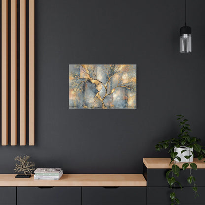 Tableau Arbre doré sur toile de coton 470 g/m²