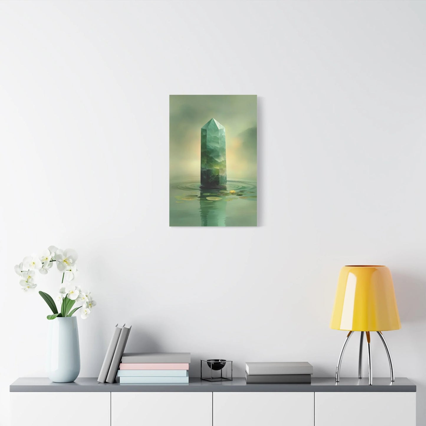 Tableau Pilier jade esprit peinture orientale